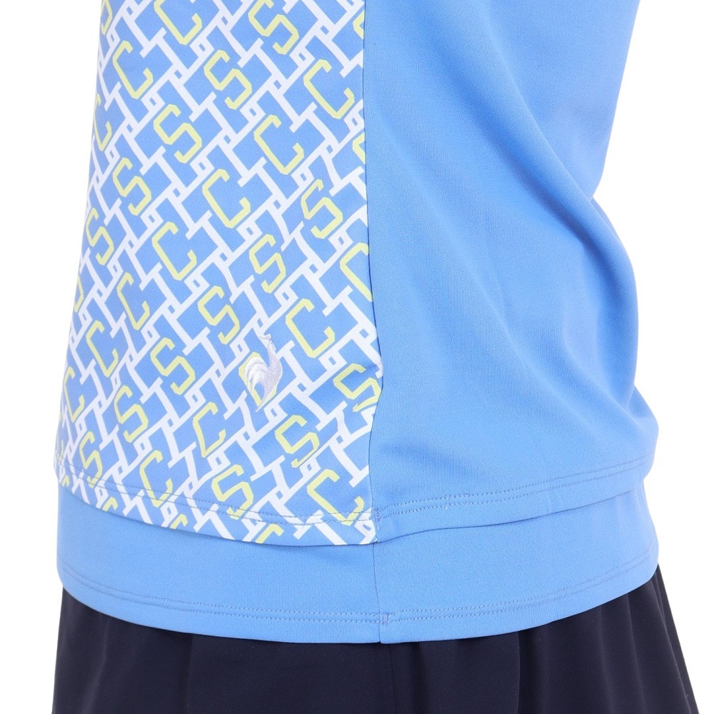 ルコックスポルティフ（lecoqsportif）（レディース）テニスウェア レディース サンスクリーン 前後2wayゲームシャツ QTWXJA03 BL 速乾 UVカット