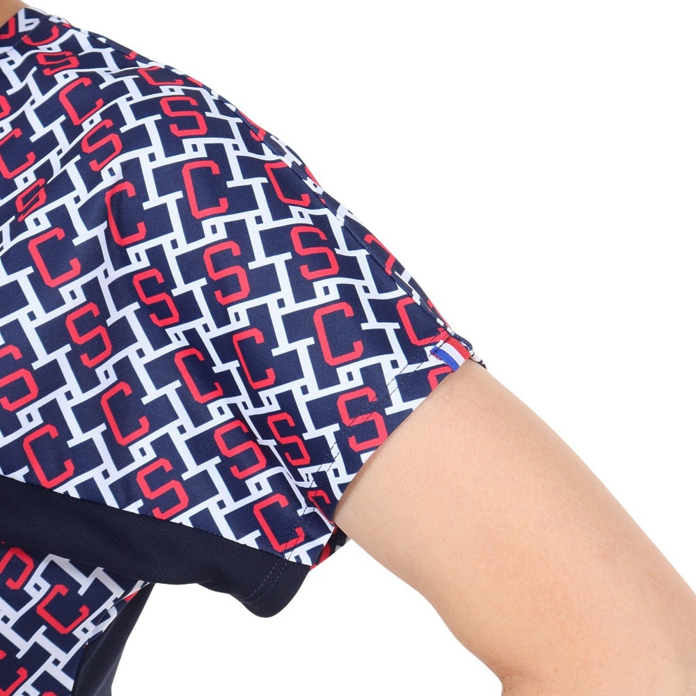ルコックスポルティフ（lecoqsportif）（レディース）テニスウェア レディース サンスクリーン 前後2wayゲームシャツ QTWXJA03 NV 速乾 UVカット