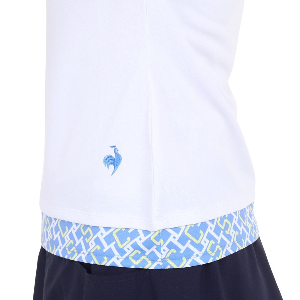 ルコックスポルティフ（lecoqsportif）（レディース）テニスウェア レディース サンスクリーン 前後2wayゲームシャツ QTWXJA03 WHBL 速乾 UVカット