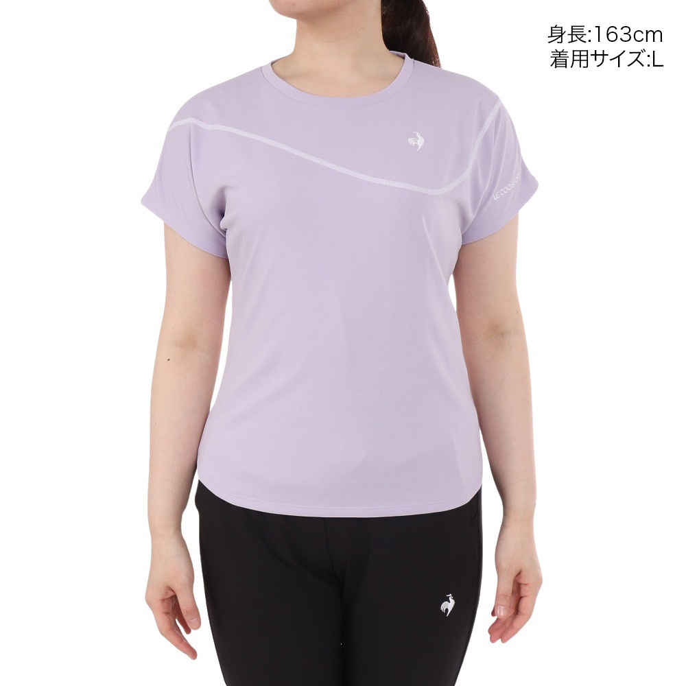 ルコックスポルティフ（lecoqsportif）（レディース）テニスウェア レディース サンスクリーンゲームシャツ QTWXJA07 PP 速乾