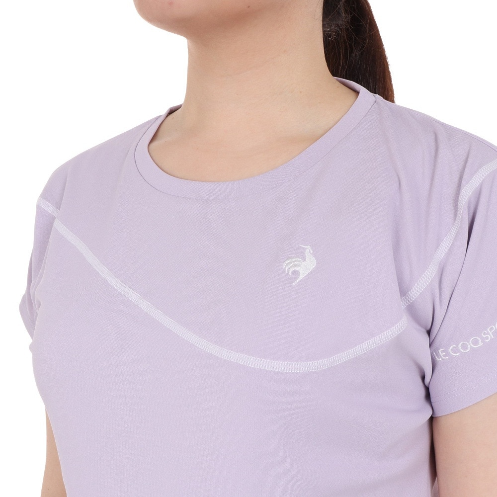 ルコックスポルティフ（lecoqsportif）（レディース）テニスウェア レディース サンスクリーンゲームシャツ QTWXJA07 PP 速乾