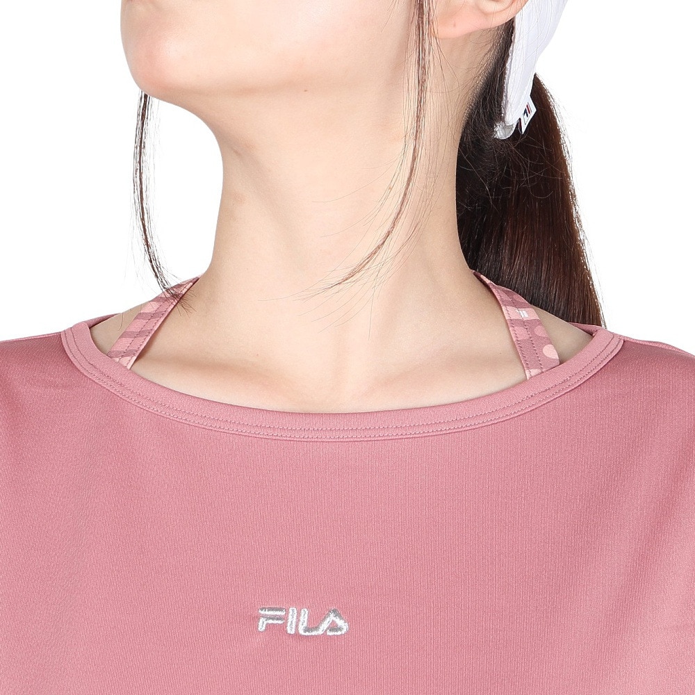 フィラ（FILA）（レディース）テニスウェア レディース 総柄 フェイク半袖Tシャツ FL6842-19