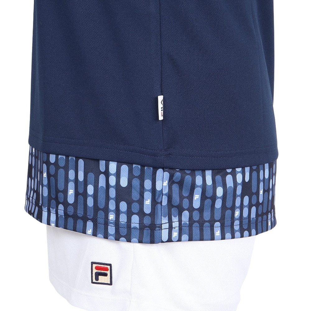 フィラ（FILA）（レディース）テニスウェア レディース 総柄 フェイク半袖Tシャツ FL6842-20