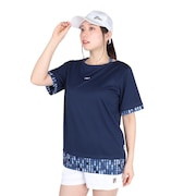 フィラ（FILA）（レディース）テニスウェア レディース 総柄 フェイク半袖Tシャツ FL6842-20 速乾