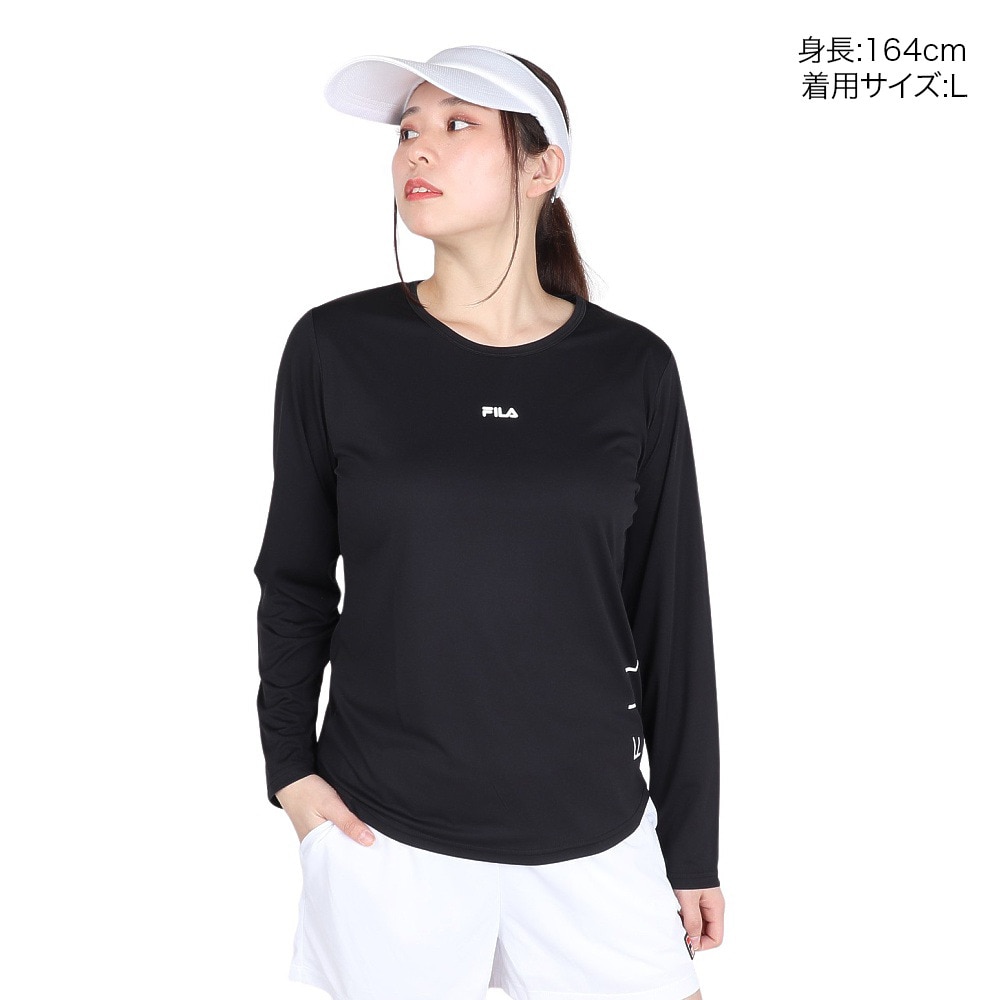 フィラ（FILA）（レディース）テニスウェア レディース 軽量 長袖Tシャツ FL6857-08 冷感 速乾