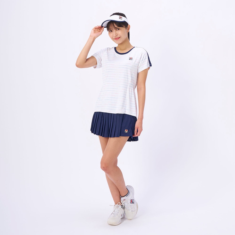 フィラ（FILA）（レディース）テニスウェア レディース ゲームシャツ レインボー VL2801-01