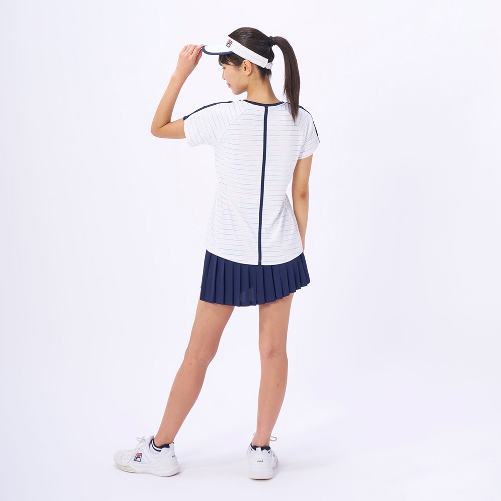 フィラ（FILA）（レディース）テニスウェア レディース ゲームシャツ レインボー VL2801-01