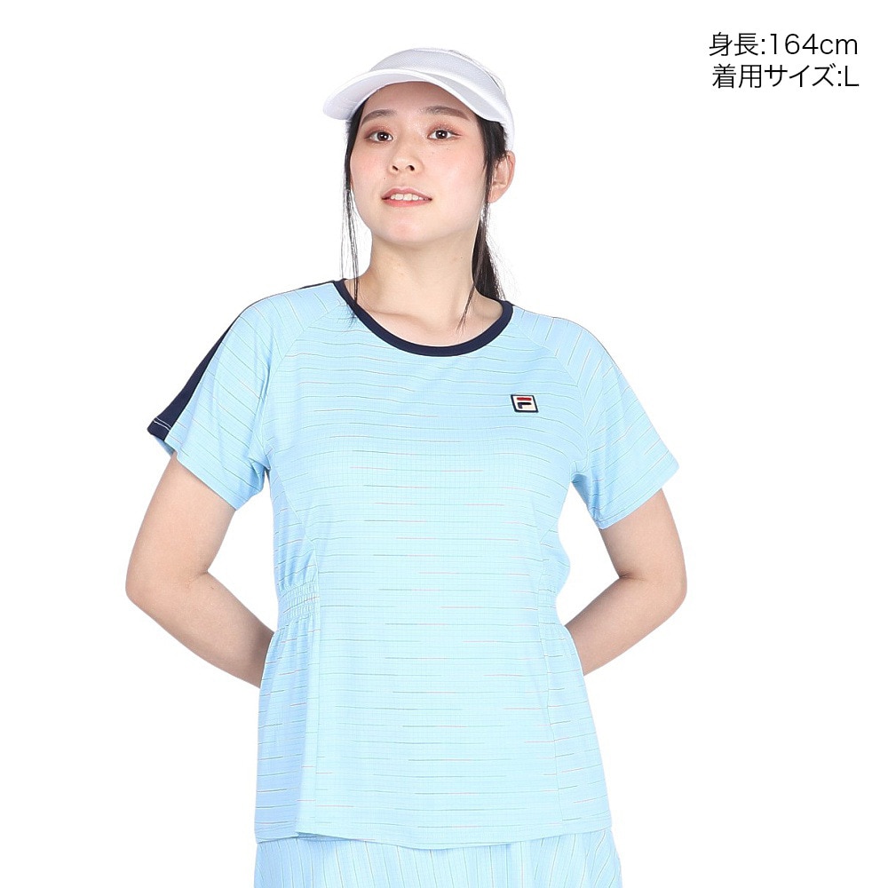 フィラ（FILA）（レディース）テニスウェア レディース ゲームシャツ レインボー VL2801-10