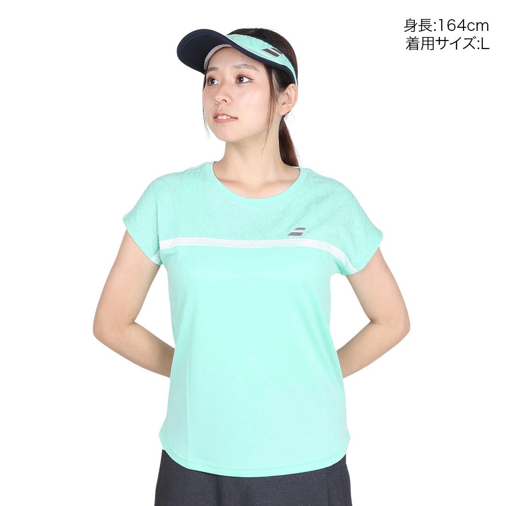 バボラ（BABOLAT）（レディース）テニスウェア PURE 半袖シャツ ショートスリーブ BWG4375-GR00