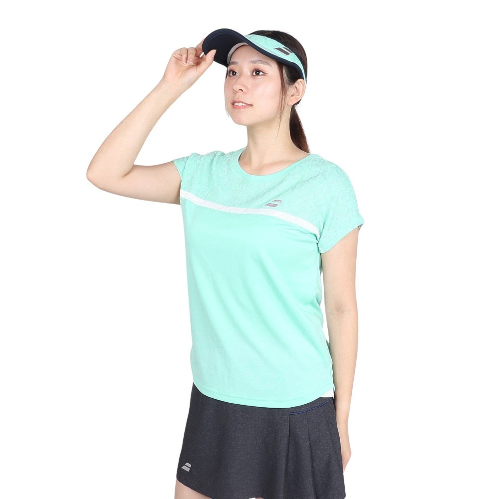 バボラ（BABOLAT）（レディース）テニスウェア PURE 半袖シャツ ショートスリーブ BWG4375-GR00