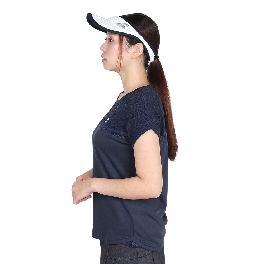 バボラ（BABOLAT）（レディース）テニスウェア PURE ショートスリーブシャツ 半袖 BWG4375-NV00