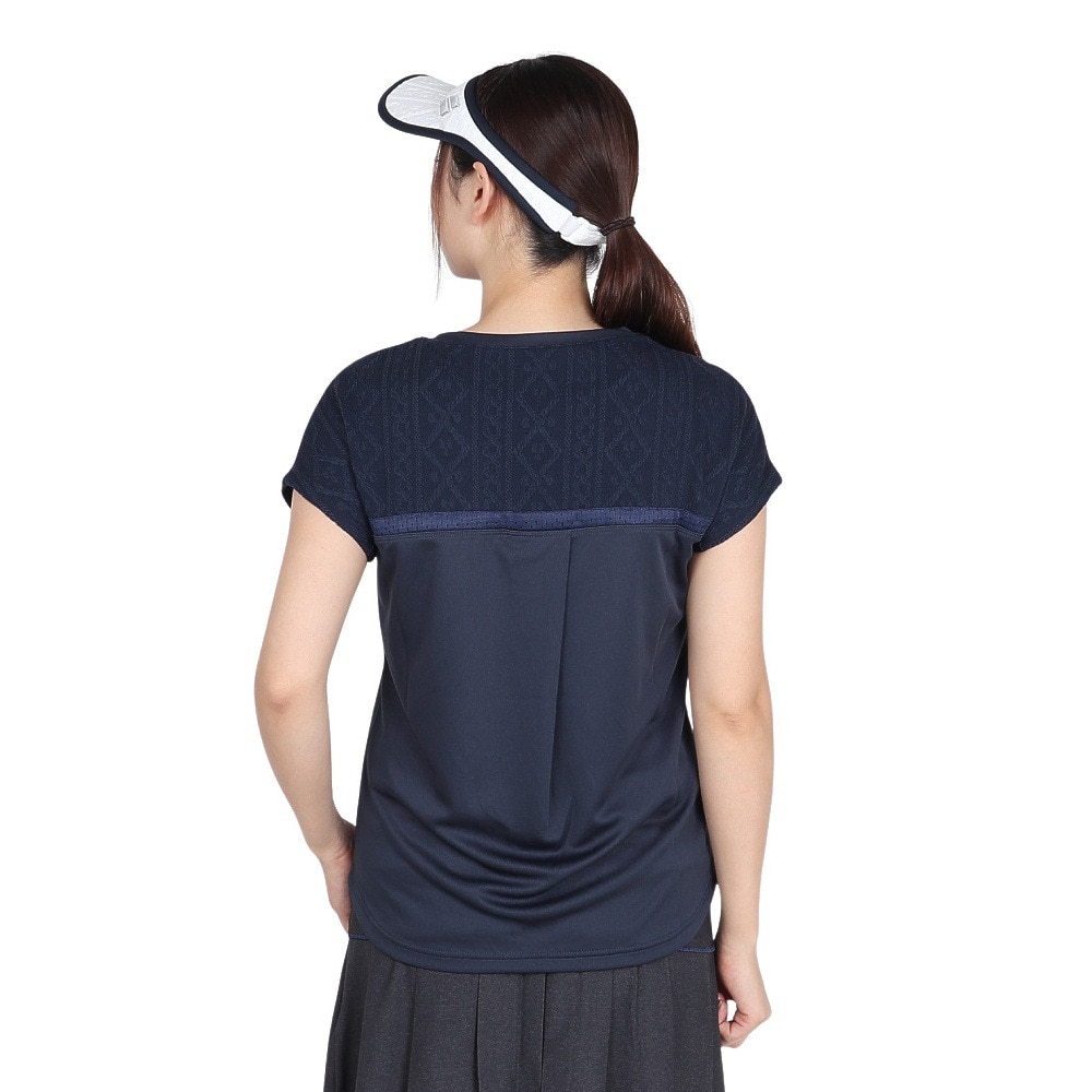 バボラ（BABOLAT）（レディース）テニスウェア PURE ショートスリーブシャツ 半袖 BWG4375-NV00