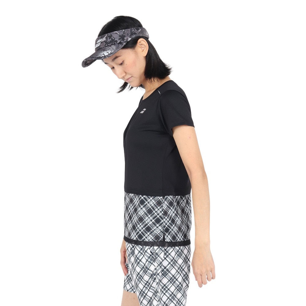 バボラ（BABOLAT）（レディース）テニスウェア レディース PURE 半袖Tシャツ ショートスリーブ BWG4378-BK00