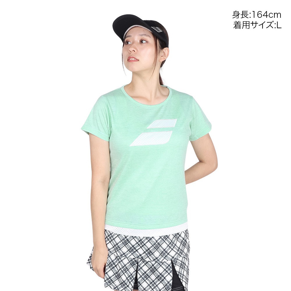 バボラ（BABOLAT）（レディース）テニスウェア PURE 半袖シャツ ショートスリーブ BWP4576-GR00