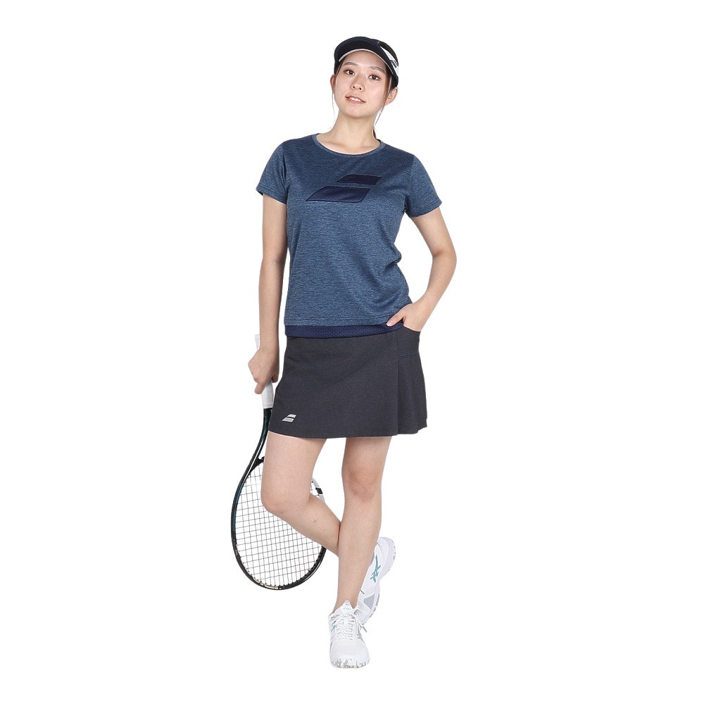 バボラ（BABOLAT）（レディース）テニスウェア PURE ショートスリーブシャツ 半袖 BWP4576-NV00
