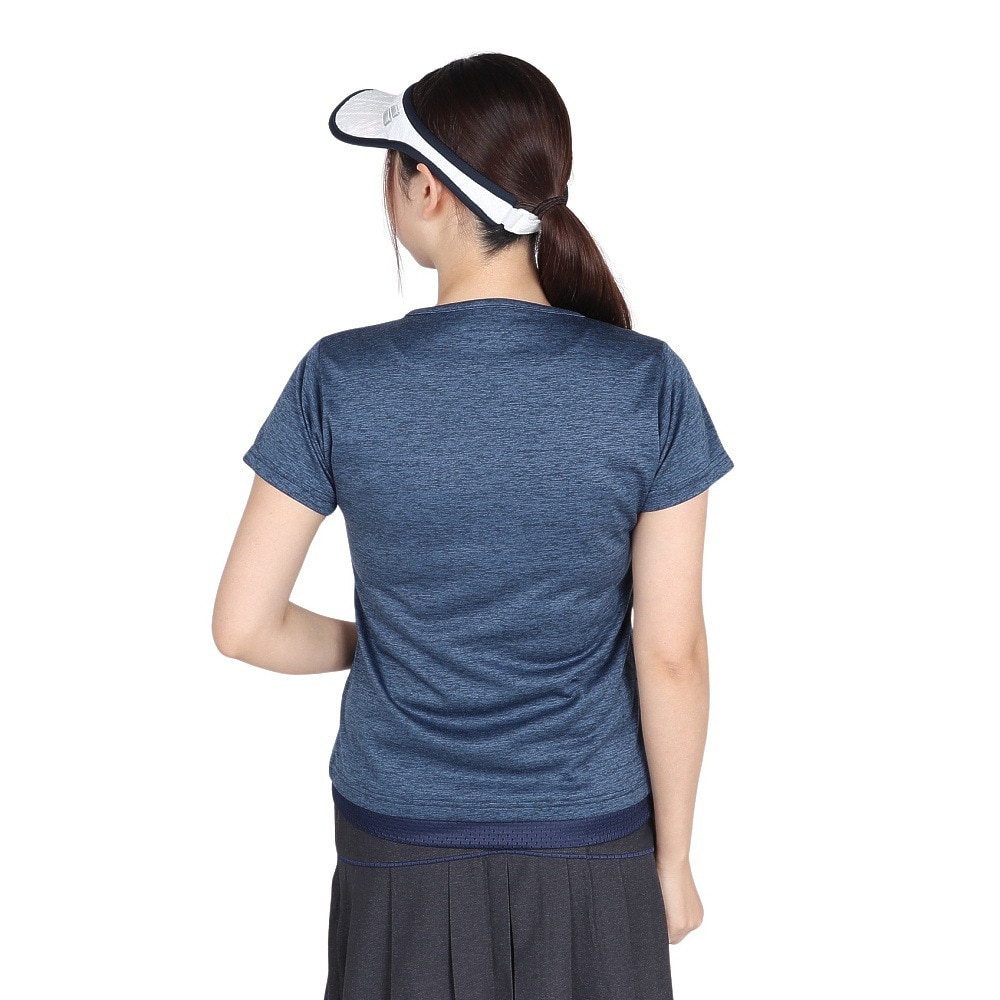 バボラ（BABOLAT）（レディース）テニスウェア PURE ショートスリーブシャツ 半袖 BWP4576-NV00