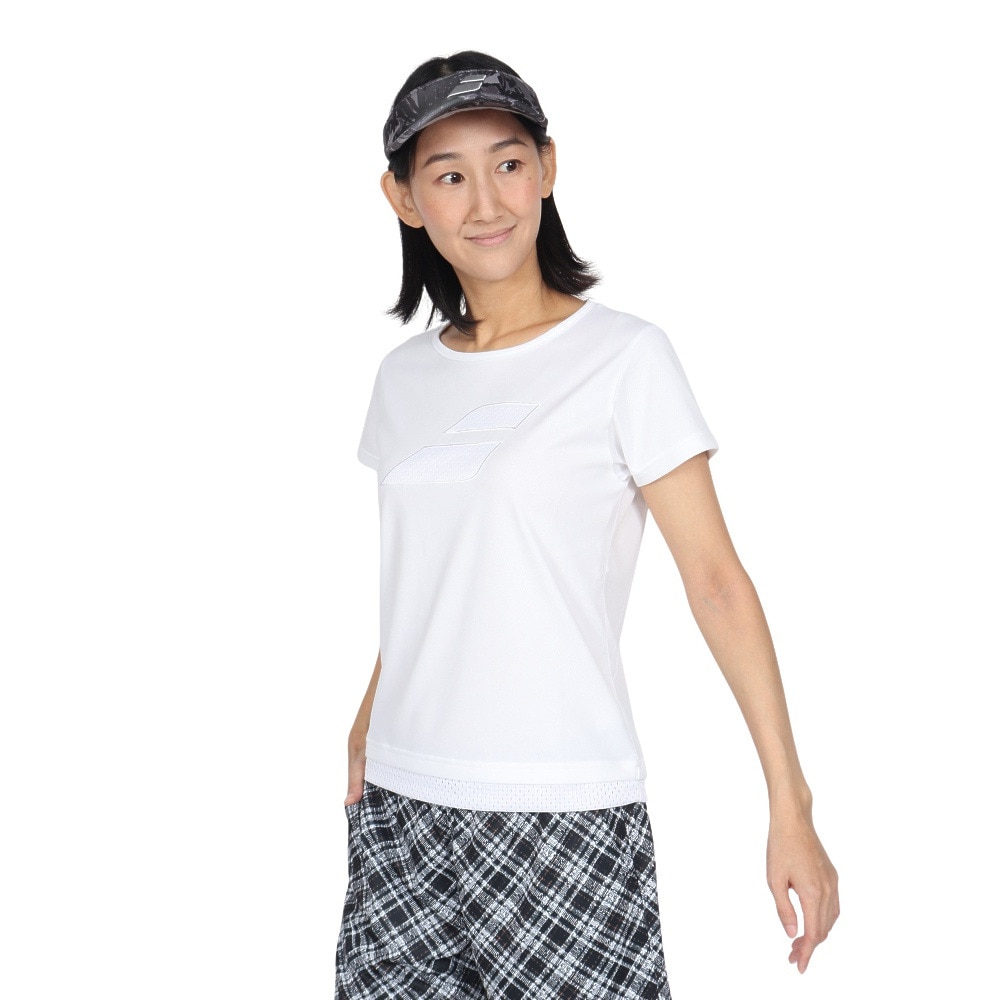 バボラ（BABOLAT）（レディース）テニスウェア PURE 半袖Tシャツ ショートスリーブ BWP4576-WH00