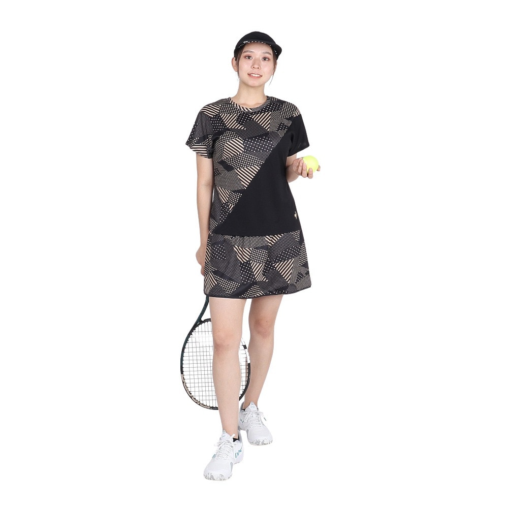 ルコックスポルティフ（lecoqsportif）（レディース）テニスウェア 2way ゲームシャツ LN4FHT20L BG00