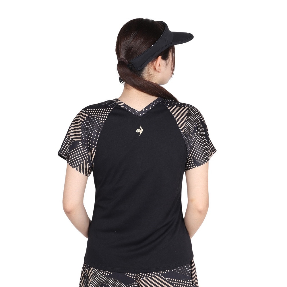 ルコックスポルティフ（lecoqsportif）（レディース）テニスウェア 2way ゲームシャツ LN4FHT20L BG00