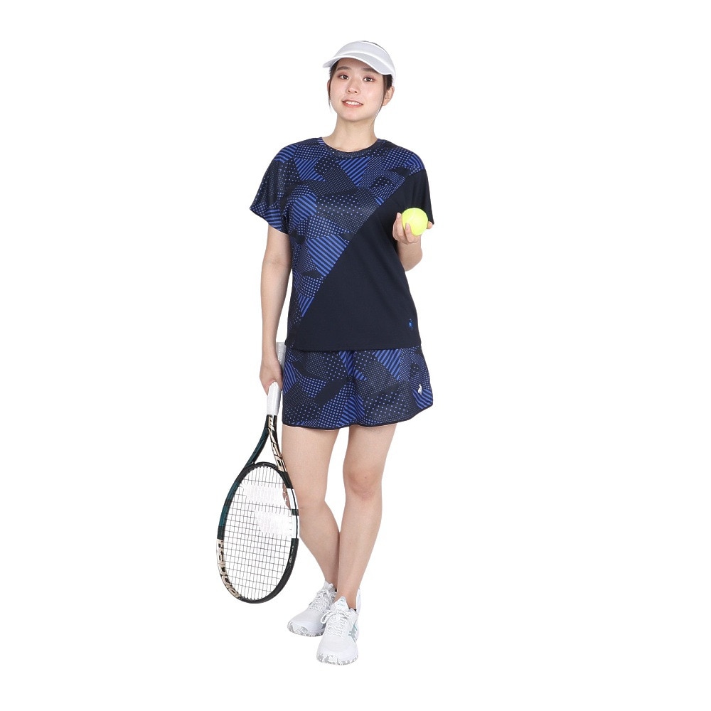 ルコックスポルティフ（lecoqsportif）（レディース）テニスウェア 2way ゲームシャツ LN4FHT20L NV00