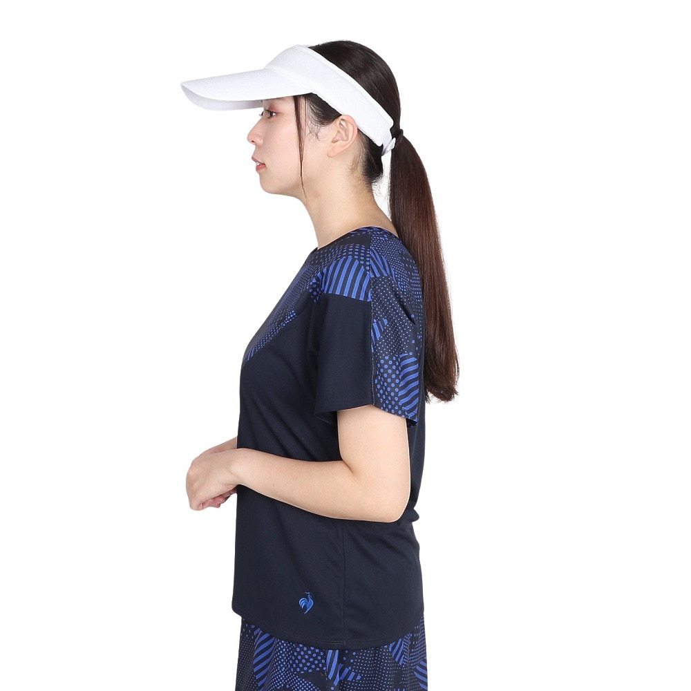 ルコックスポルティフ（lecoqsportif）（レディース）テニスウェア 2way ゲームシャツ LN4FHT20L NV00