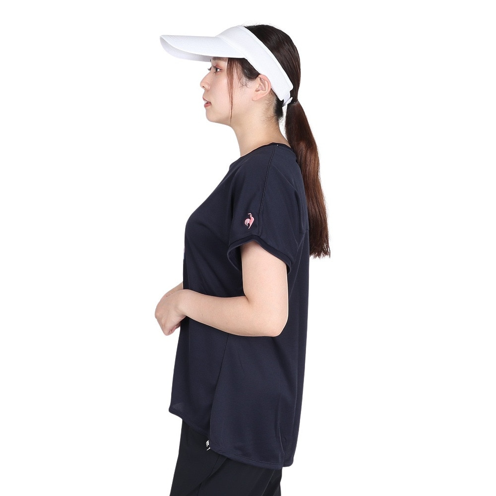 ルコックスポルティフ（lecoqsportif）（レディース）テニスウェア レディース プラクティス 半袖Tシャツ LN4FHT51L NV00