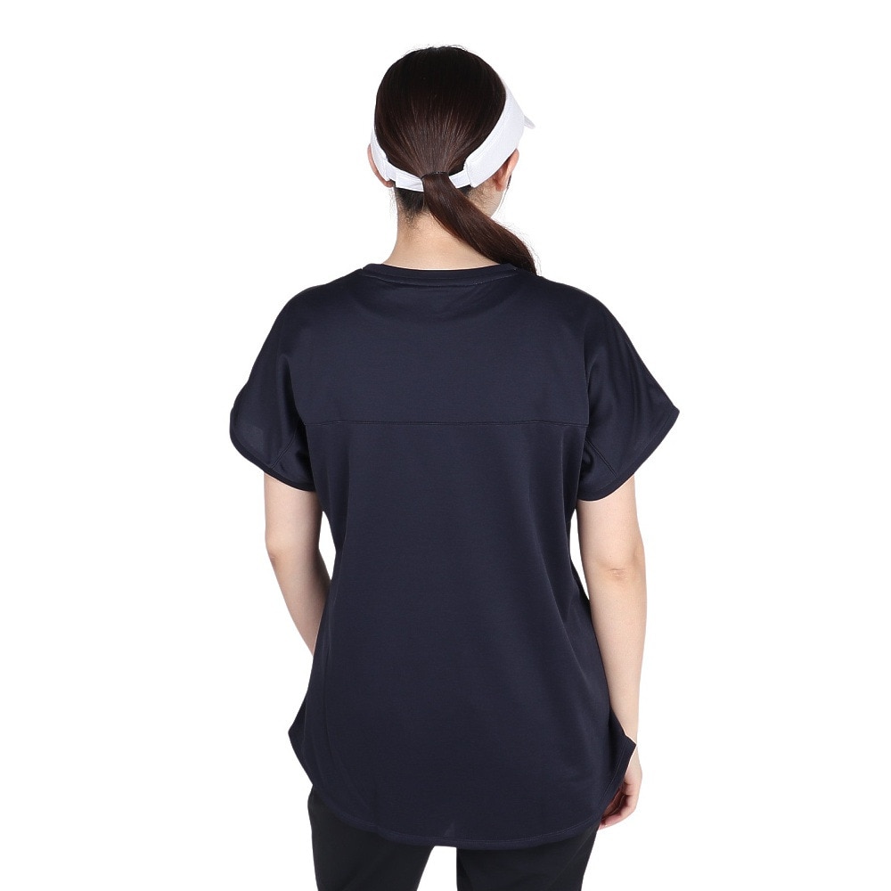 ルコックスポルティフ（lecoqsportif）（レディース）テニスウェア レディース プラクティス 半袖Tシャツ LN4FHT51L NV00
