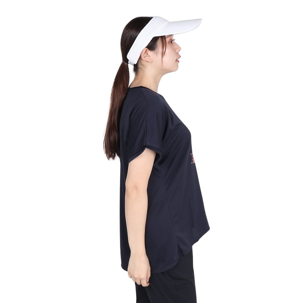 ルコックスポルティフ（lecoqsportif）（レディース）テニスウェア レディース プラクティス 半袖Tシャツ LN4FHT51L NV00