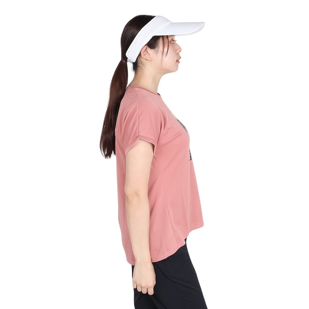 ルコックスポルティフ（lecoqsportif）（レディース）テニスウェア レディース プラクティス 半袖Tシャツ LN4FHT51L PK00