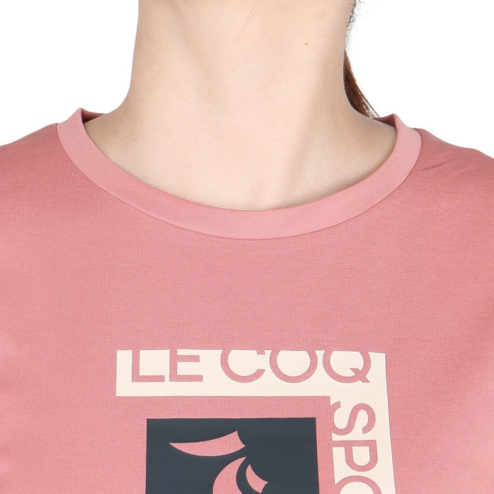 ルコックスポルティフ（lecoqsportif）（レディース）テニスウェア レディース プラクティス 半袖Tシャツ LN4FHT51L PK00