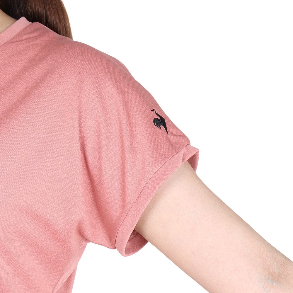 ルコックスポルティフ（lecoqsportif）（レディース）テニスウェア レディース プラクティス 半袖Tシャツ LN4FHT51L PK00