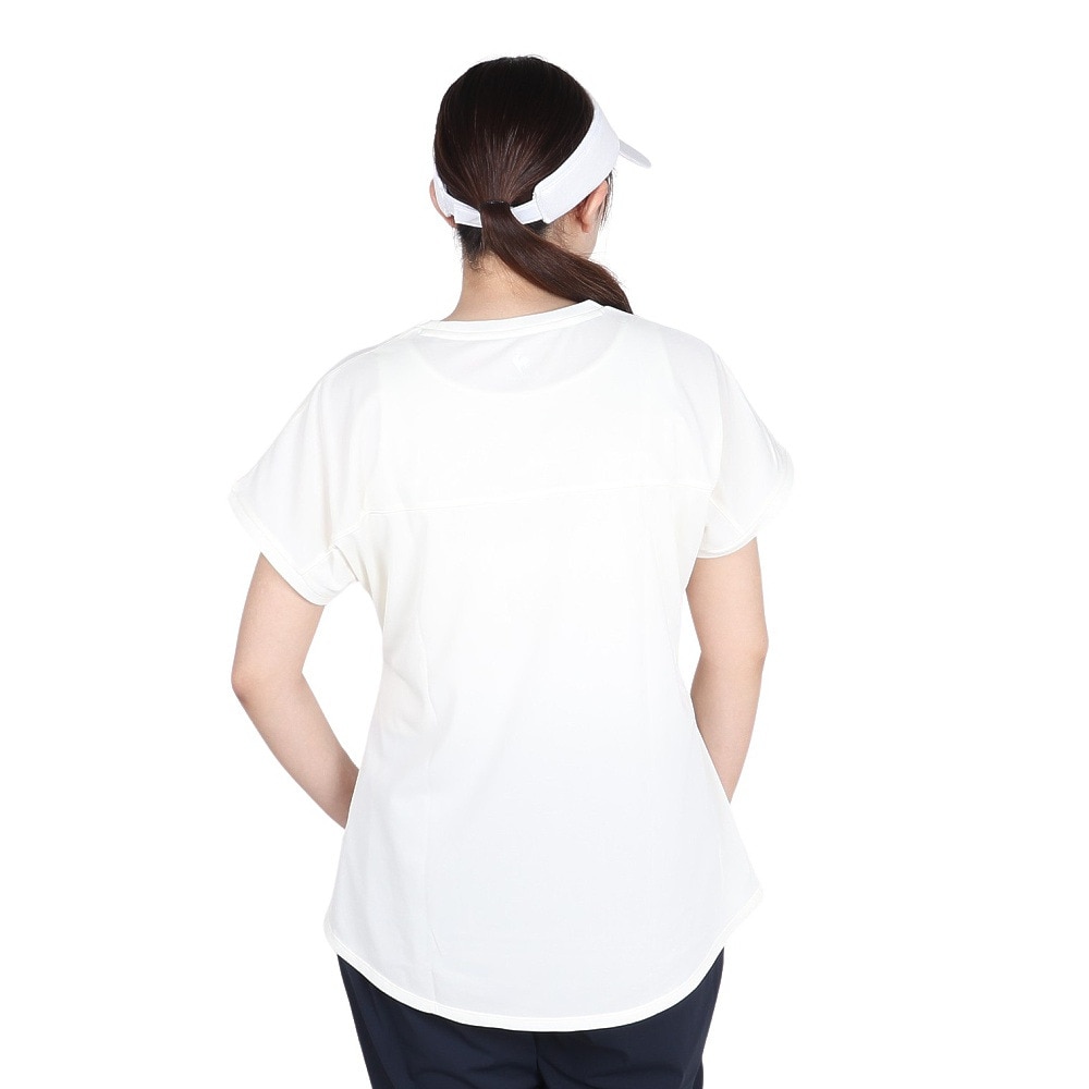 ルコックスポルティフ（lecoqsportif）（レディース）テニスウェア レディース プラクティス 半袖Tシャツ LN4FHT51L WH01