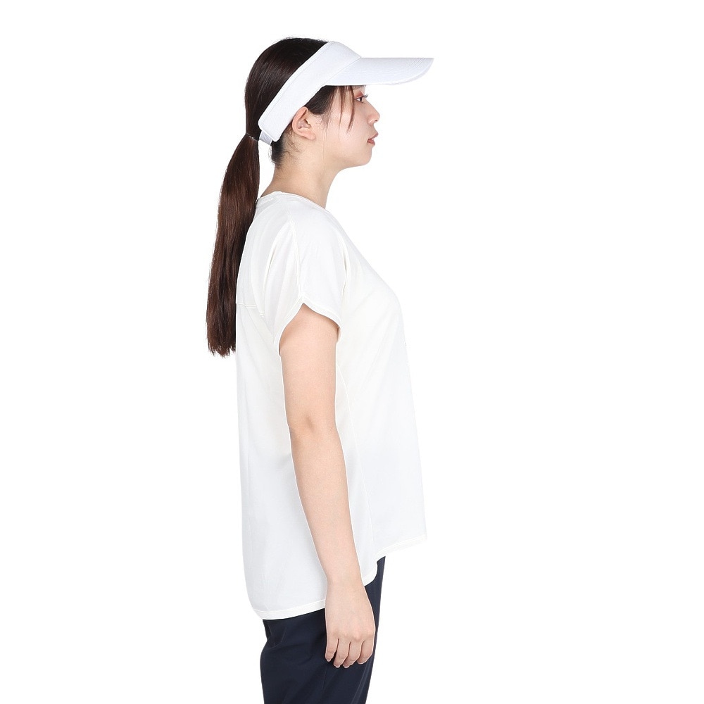 ルコックスポルティフ（lecoqsportif）（レディース）テニスウェア レディース プラクティス 半袖Tシャツ LN4FHT51L WH01