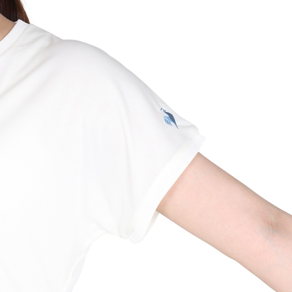 ルコックスポルティフ（lecoqsportif）（レディース）テニスウェア レディース プラクティス 半袖Tシャツ LN4FHT51L WH01