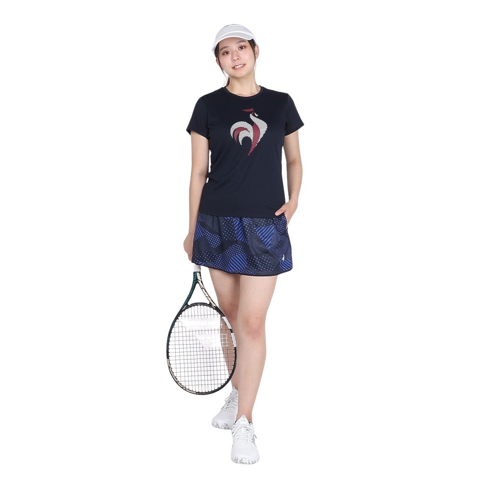 ルコックスポルティフ（lecoqsportif）（レディース）テニスウェア プラクティスシャツ LN4FHT52L NV00