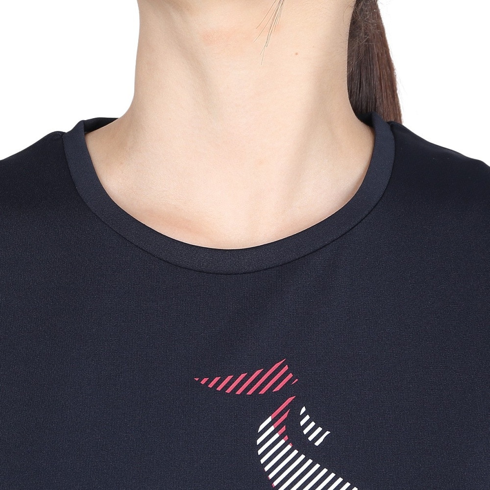 ルコックスポルティフ（lecoqsportif）（レディース）テニスウェア プラクティスシャツ LN4FHT52L NV00
