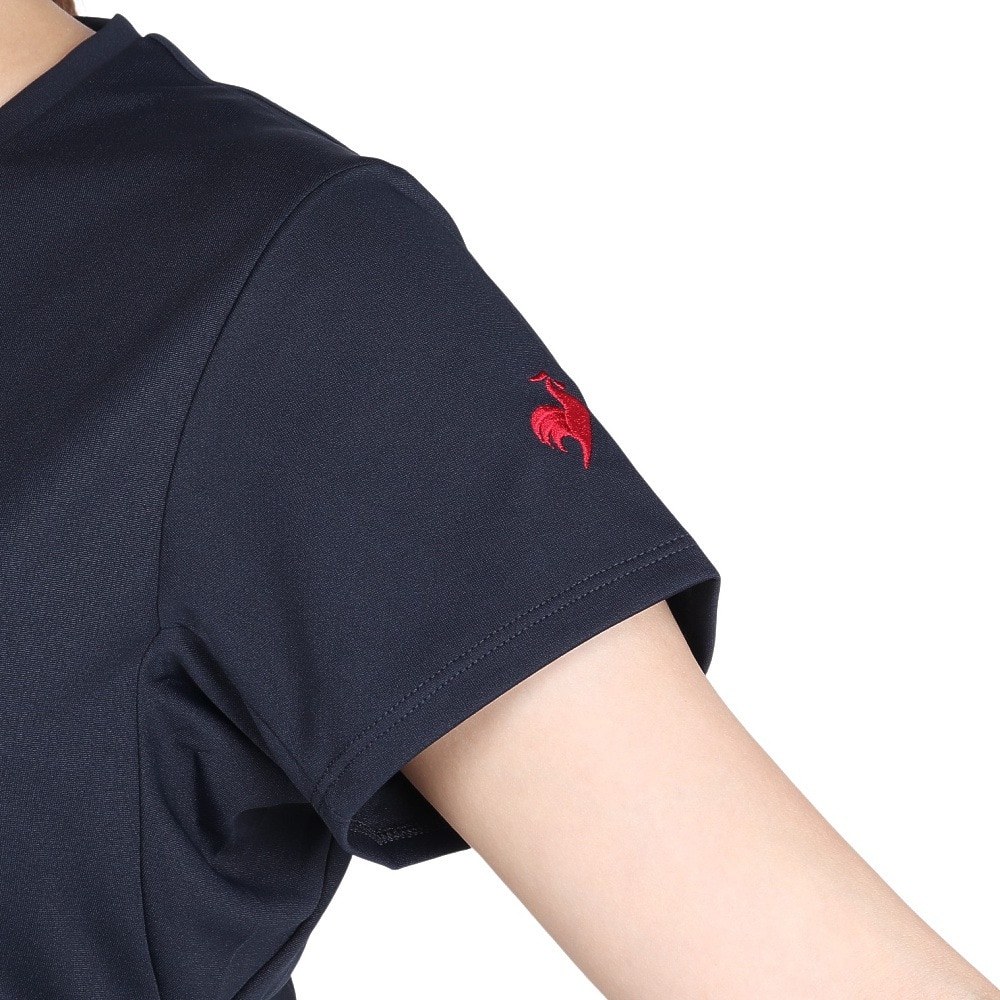 ルコックスポルティフ（lecoqsportif）（レディース）テニスウェア プラクティスシャツ LN4FHT52L NV00