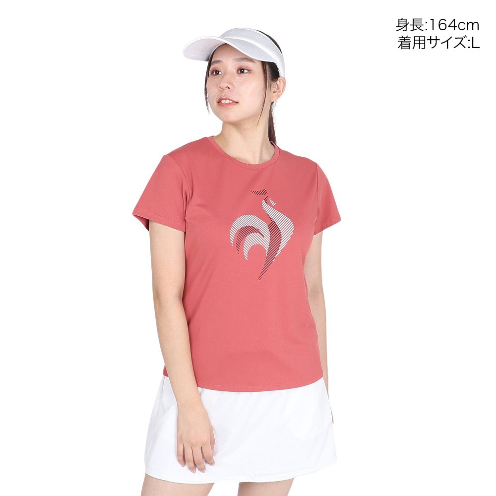 ルコックスポルティフ（lecoqsportif）（レディース）テニスウェア プラクティスシャツ LN4FHT52L PK00