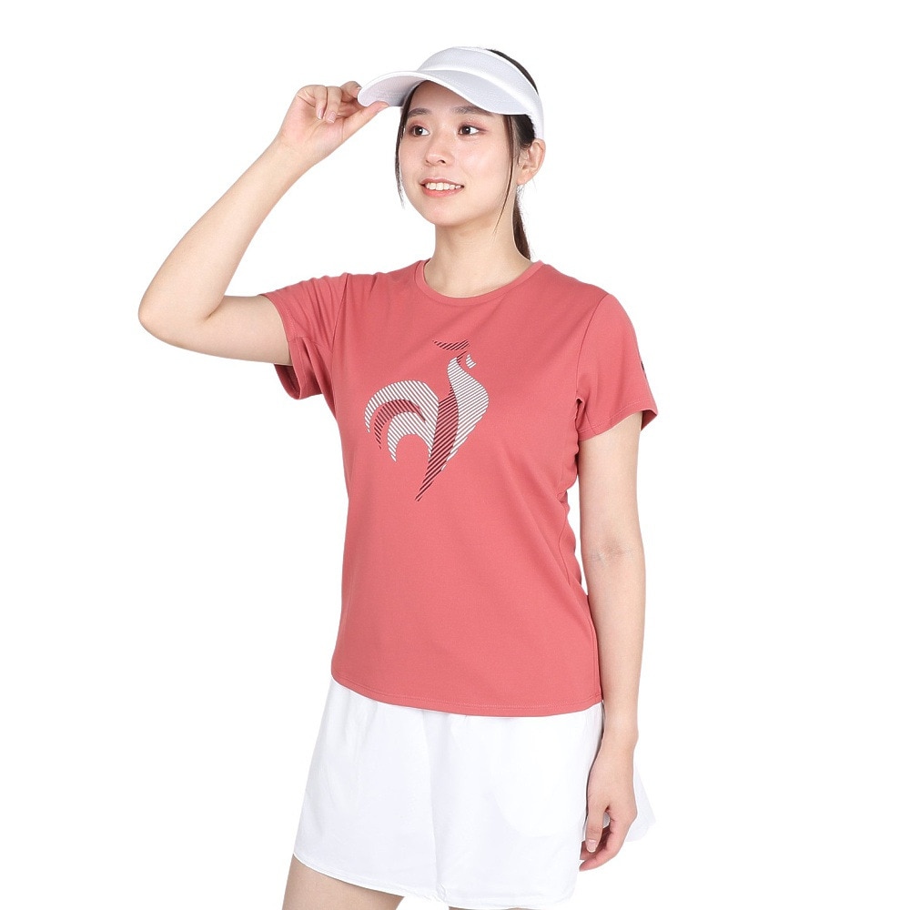 ルコックスポルティフ（lecoqsportif）（レディース）テニスウェア プラクティスシャツ LN4FHT52L PK00