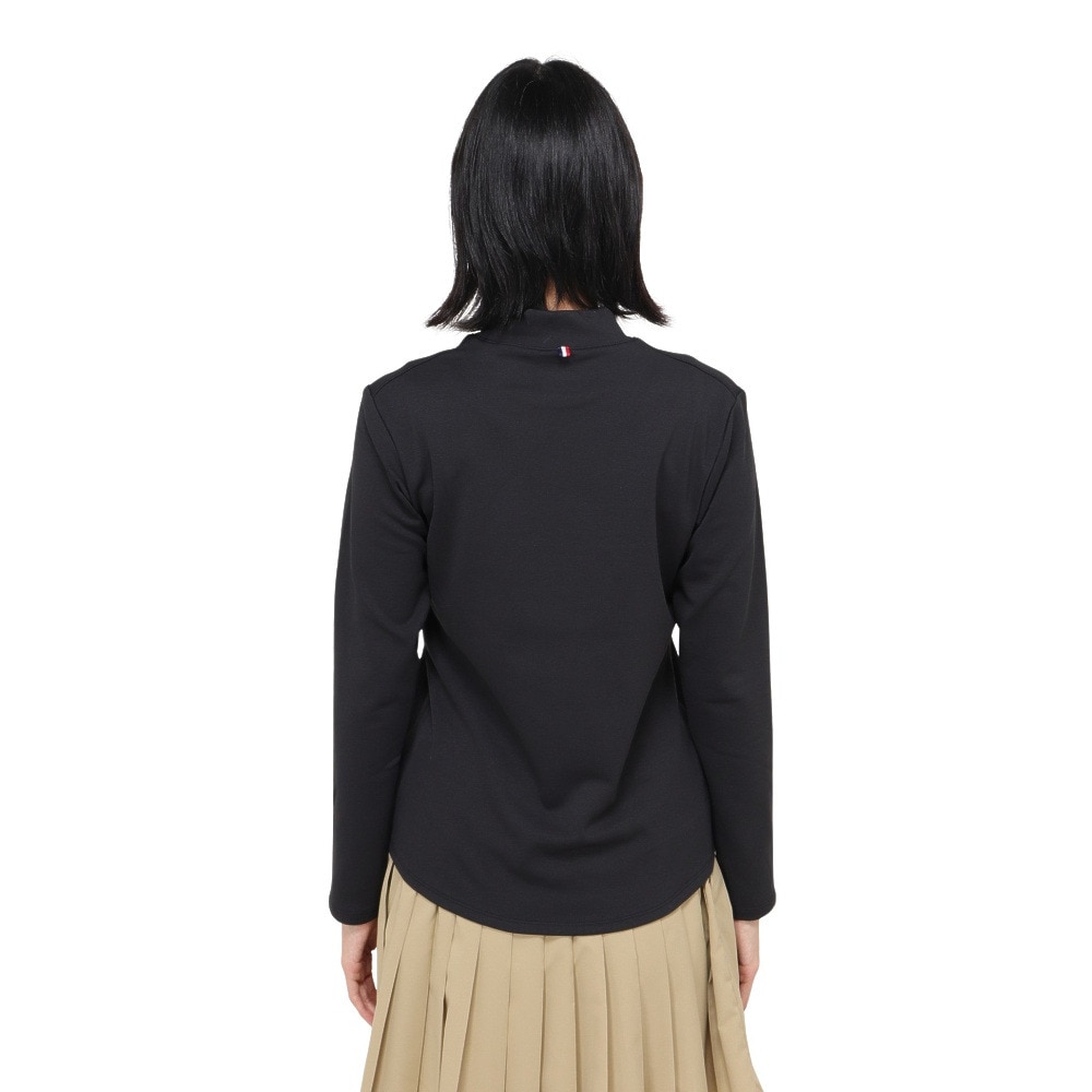 ルコックスポルティフ（lecoqsportif）（レディース）テニスウェア モックネック 長袖シャツ ロングスリーブ LN4FLT11L BK00