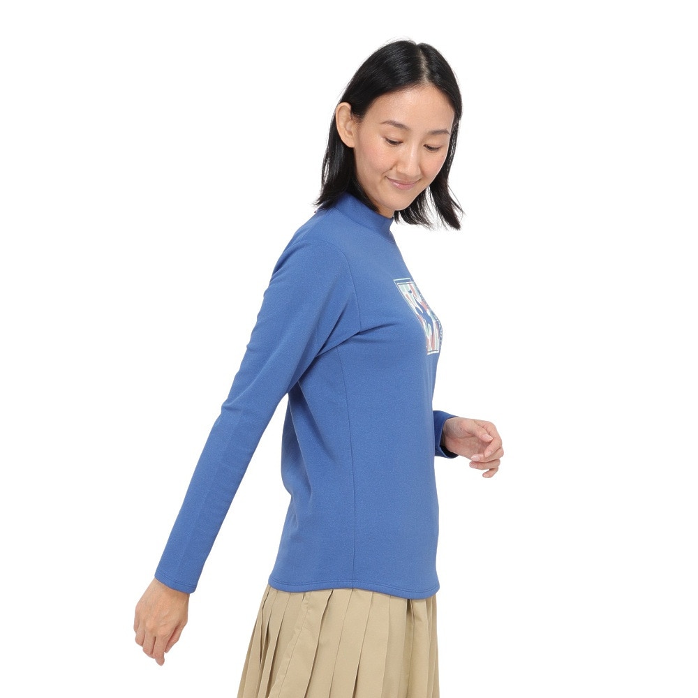 ルコックスポルティフ（lecoqsportif）（レディース）テニスウェア モックネック 長袖シャツ ロングスリーブ LN4FLT11L BL00