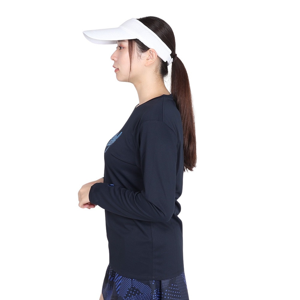 ルコックスポルティフ（lecoqsportif）（レディース）テニスウェア シンプルロゴ 長袖シャツ ロングスリーブ LN4FLT20L NV00