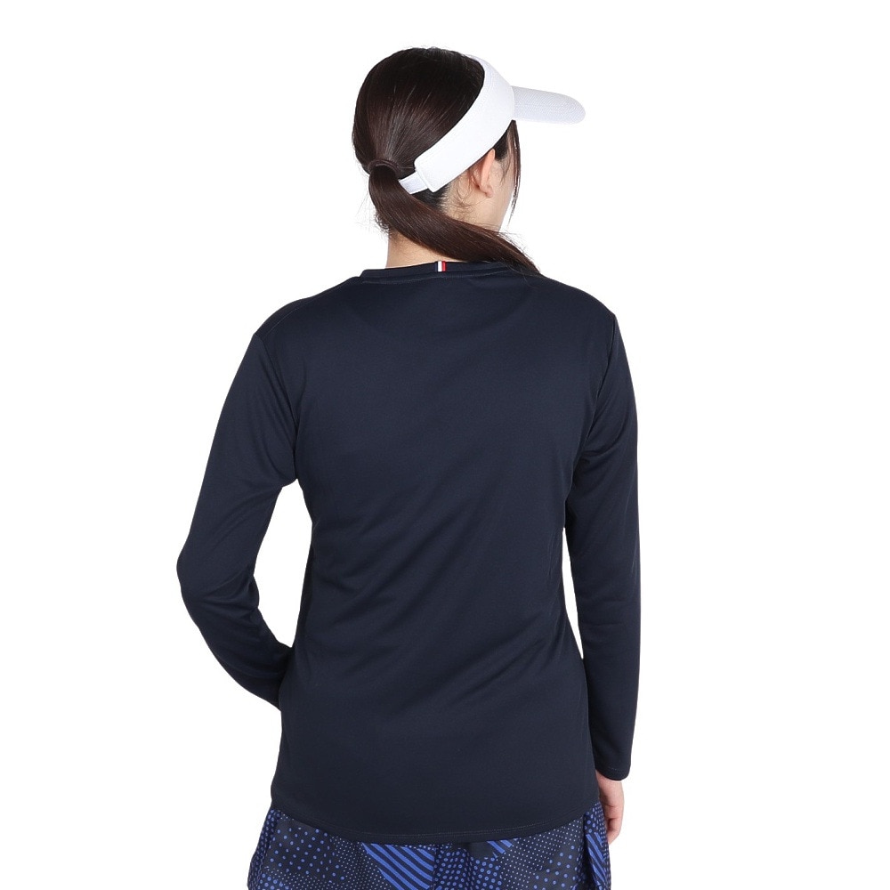 ルコックスポルティフ（lecoqsportif）（レディース）テニスウェア シンプルロゴ 長袖シャツ ロングスリーブ LN4FLT20L NV00