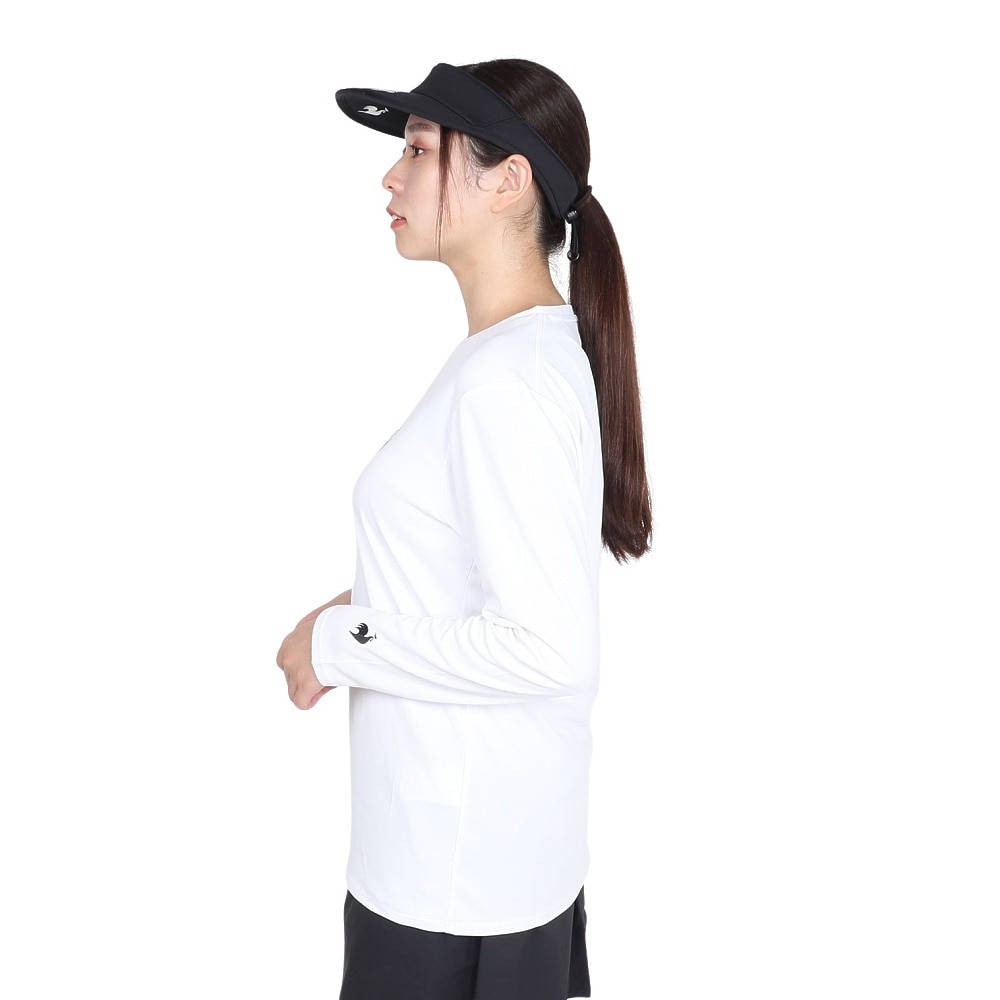 ルコックスポルティフ（lecoqsportif）（レディース）テニスウェア シンプルロゴ 長袖シャツ ロングスリーブ LN4FLT20L WH00