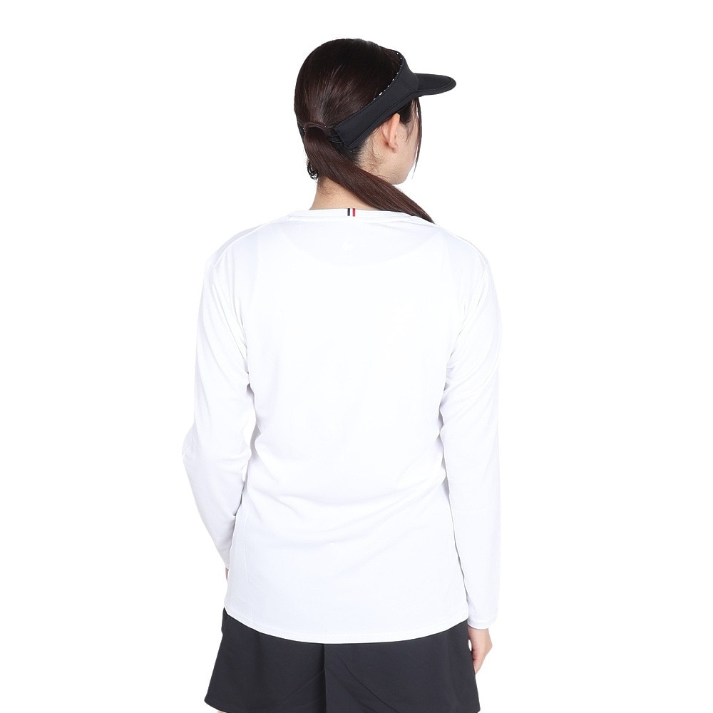 ルコックスポルティフ（lecoqsportif）（レディース）テニスウェア シンプルロゴ 長袖シャツ ロングスリーブ LN4FLT20L WH00