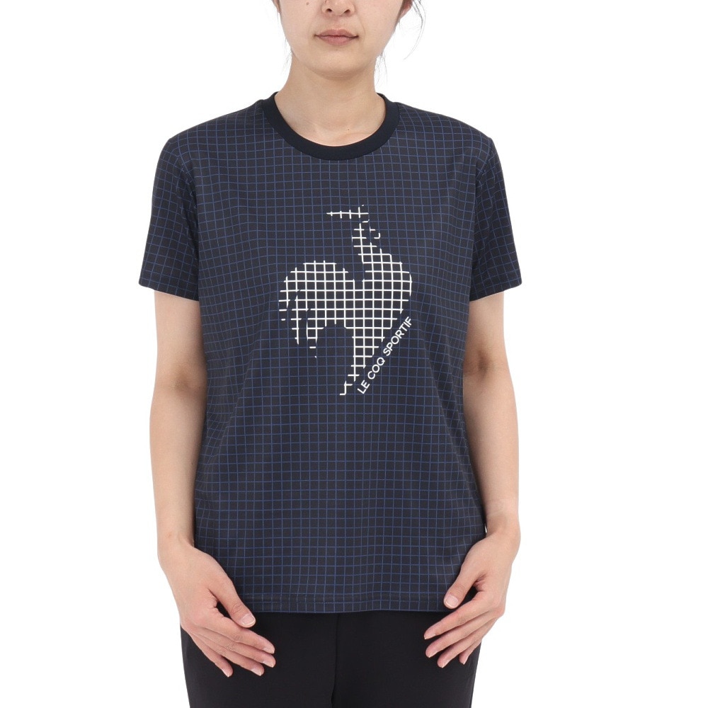 ルコックスポルティフ（lecoqsportif）（レディース）テニスウェア グラフィック半袖Tシャツ LT4FHT01L NV00