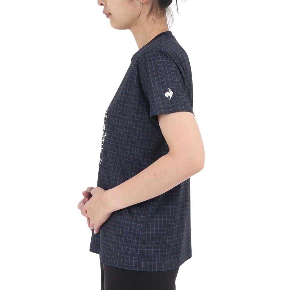 ルコックスポルティフ（lecoqsportif）（レディース）テニスウェア グラフィック半袖Tシャツ LT4FHT01L NV00