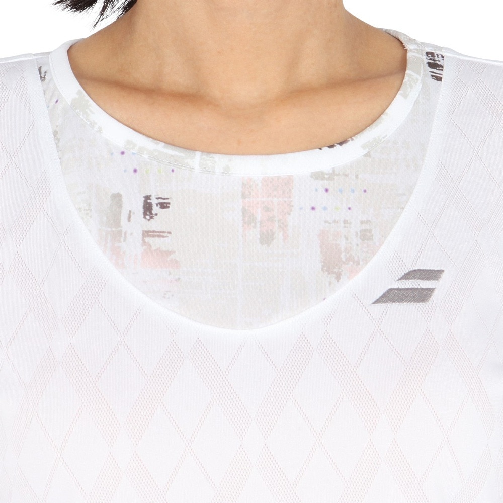 バボラ（BABOLAT）（レディース）テニスウェア PURE 半袖 シャツ BWG5324-WH