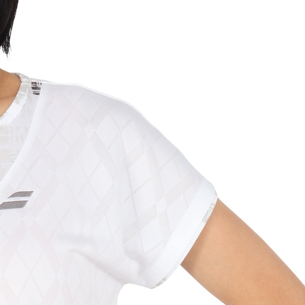 バボラ（BABOLAT）（レディース）テニスウェア PURE 半袖 シャツ BWG5324-WH