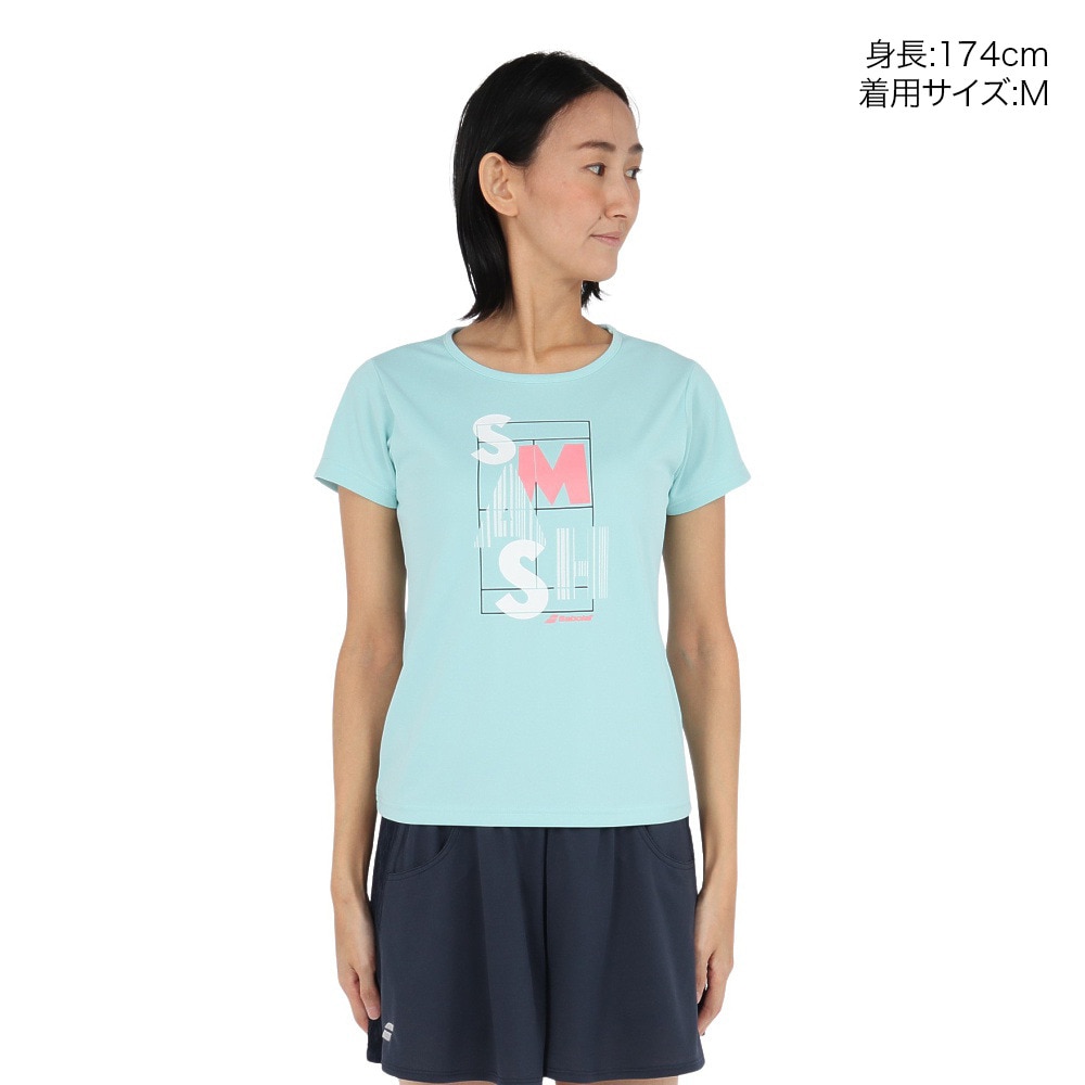 バボラ（BABOLAT）（レディース）テニスウェア PURE 半袖 シャツ BWP5529-GR